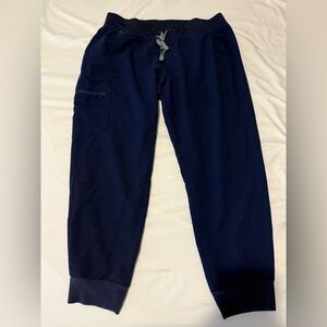 Figs Women's Navy Joggers with Gray Drawstring